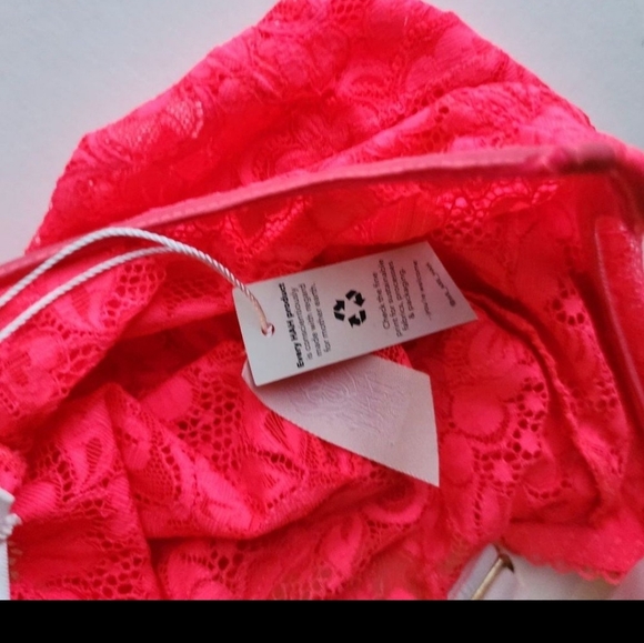 We Are HaH Free People Bust a Move Bustier Top HAHt lava pink size M - Picture 7 of 8